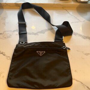 Prada Brown Nylon Cross Body Bag